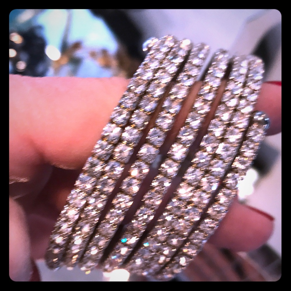 Rhinestone wraparound bracelet